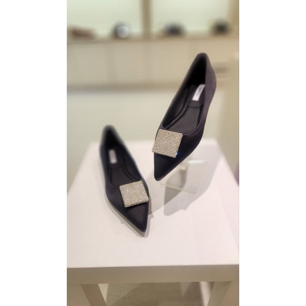 [여주점] 바바라 스틸레토 사각보석 여성플랫 BBG531BK