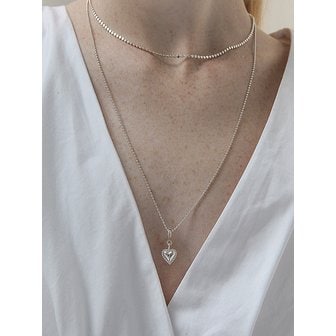 위트홀리데이 1.5mm ball chain long necklace - silver925