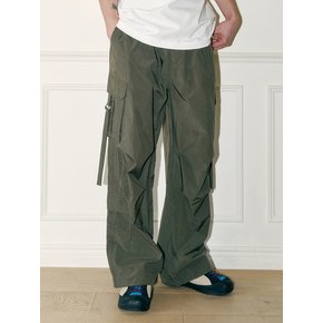 [현서 PICK]WIDE RIPSTOP PARACHUTE CARGO PANTS KH