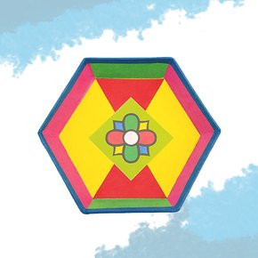 [만들기] 한지공예 육각접시-옵션