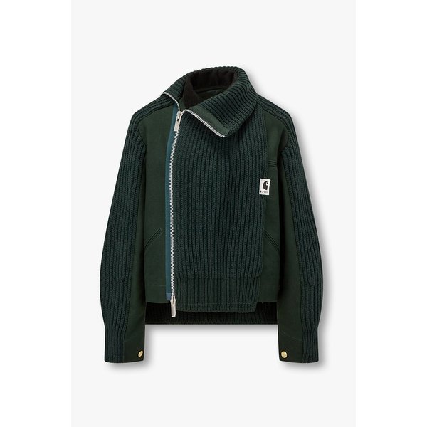 [CARHARTT WIP] 여성 코튼 믹스 니트 블루종 (그린) 6415301704000