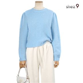 비앙카 퍼프 라운드 니트_P351895527
