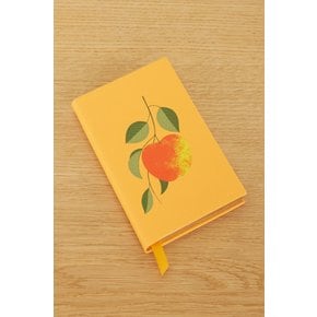 스마이슨 애플 체셔 프린트 텍스처드 가죽 노트북 오렌지 46376663162993452