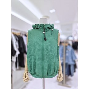 AK원주점 르니앤맥코이 밑단 스트링 엠보 후드 베스트 색상 택1 MN06VT002