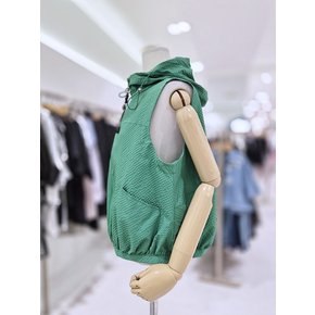 AK원주점 르니앤맥코이 밑단 스트링 엠보 후드 베스트 색상 택1 MN06VT002
