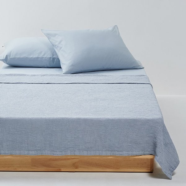 코튼 와플 홑이불 140x170cm 스카이블루 J606202000353
