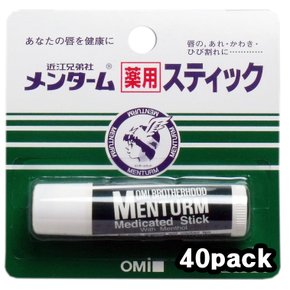 일본 Omi Menturm 오미 멘텀 메디컬 립밤 멘솔 4g 40개입