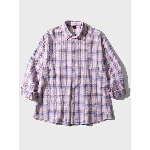 시어 프라임 체크셔츠 핑크블루 JJLS7729