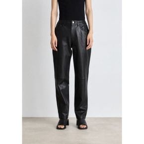 5060720 DKNY PANTS - Leather trousers black