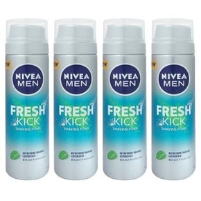 맨 프레시 킥 쉐이빙 폼 200ml 4개