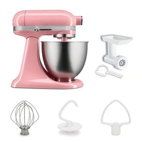 키친 에이드 KitchenAid 3.5QT 스탠드 믹서+후드 그라인더 특별 세트 핑크