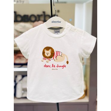 압소바 [압소바 뱀띠임신출산선물] 러셀 티셔츠 (A2323305) O/White (25년 여름신상)