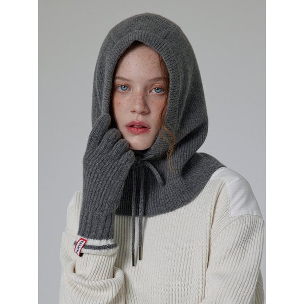 [WOMEN] 에센셜 니트 바라클라바 - 차콜 HDW0001CHZCHC