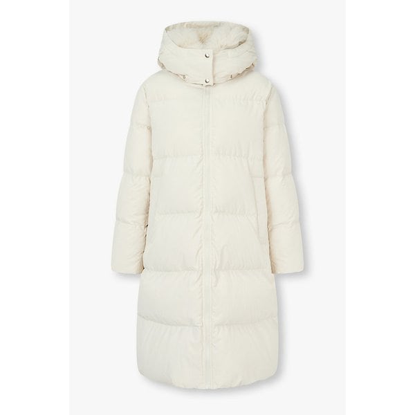 디태처블 폭스퍼 후드 다운 코트 7215417X06106