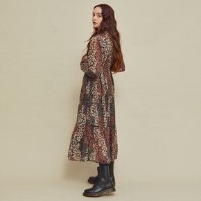 Pattern Long OnePiece Brown