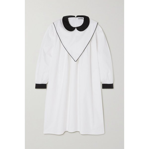 바체바 페넬로페 장식 코튼 포플린 미니 드레스 화이트 1647597302477735