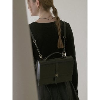 폴뉴아 CLASSIC LOGO HALLIE BACKPACK [BLACK - PLAIN]