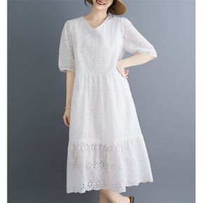 플라워펀칭 자수레이스 원피스 B40E8E_P424565675