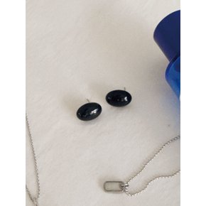 블랙 오닉스 스터드 이어링 Black onyx stud earrings