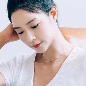 [18k] 별 초커 목걸이 3푼 체인 생일 화이트데이 기념일 여자친구 선물