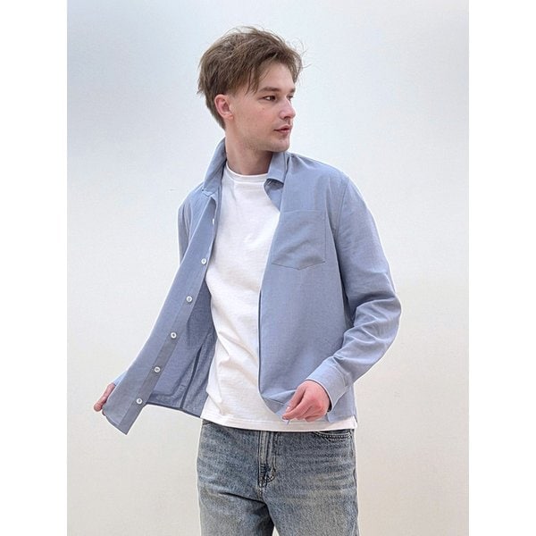Ash Blue Linen Shirt