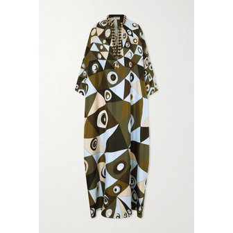 에밀리오푸치 장식 프린트 실크 트윌 카프탄 46376663163078544