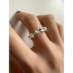 [925silver] Triple ribbon ring