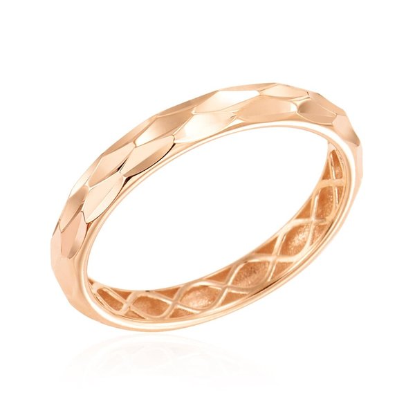 [비앤비골드] 14K 라운드 글로우 3mm 다이아컷팅 할로우링 반지 KNR41967