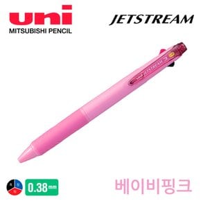 미쯔비시 제트스트림 3색 볼펜 0.38mm (베이비핑크)