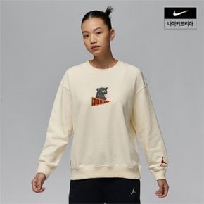 우먼스 조던 브루클린 플리스 프렌치 테리 크루넥 스웻셔츠 NIKE HV1749-113