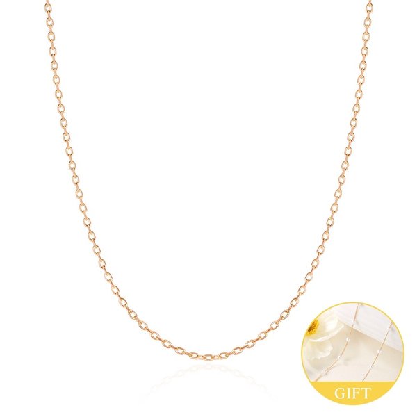 [비앤비골드] (4월베스트) 14K 심플 3푼 각줄 체인 목걸이 NPN25323