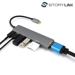 C타입 멀티 USB허브 USB3.0 포트 HDMI 확장 삼성 덱스 맥북 노트북 스마트폰 미러링 DEX 7UP