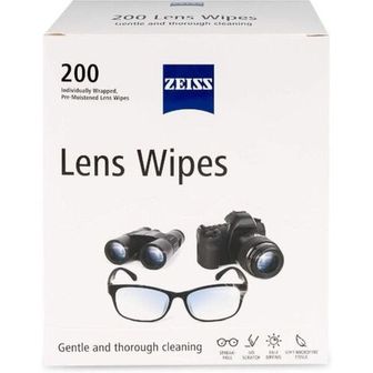  자이스 렌즈 클리닝 안경 물티슈 ZEISS 일회용 세균 박테리아 청소 개별포장 200개