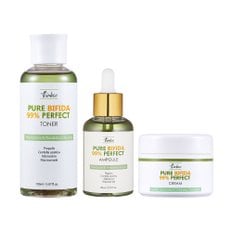 [3종세트]띵코 퓨어 비피다 99% 퍼펙트 스킨케어 토너 150ml + 앰플 80ml + 크림 50ml, 1세트