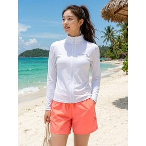 [SET] 여성 루즈핏 긴팔 집업 래쉬가드 & 반바지 스윔팬츠 / RC903 A26