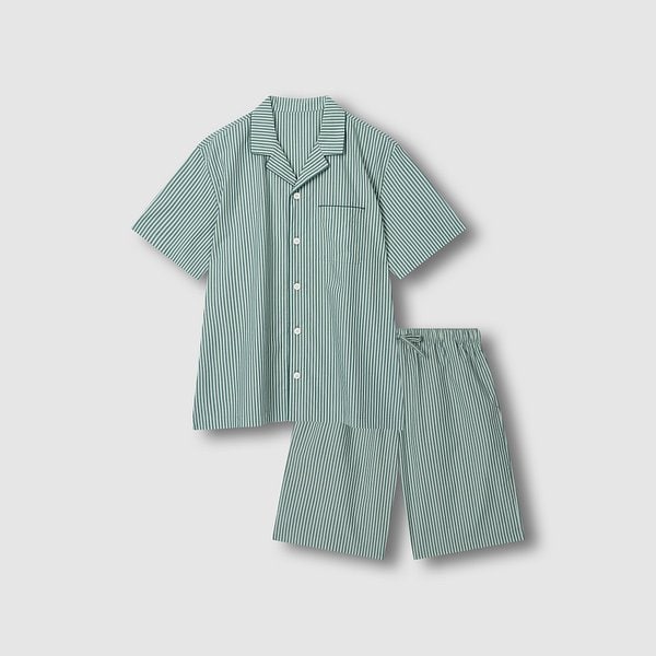 남 60수 코튼 라인 5부 파자마 세트 J216201108046