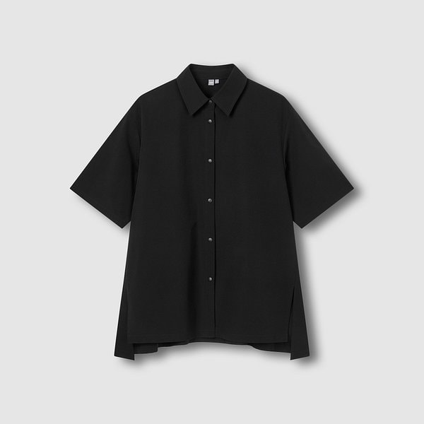 여 사각사각 루즈핏 반팔 셔츠 J116203545099