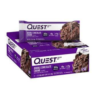  quest퀘스트  뉴트리션  더블  초콜릿  프로틴  바  60g  x  12개입