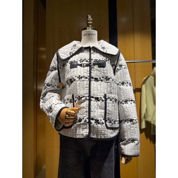 [시흥점] 여성 자카드 텍스쳐  패딩점퍼 (ER4JD102)