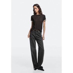 Massimo Dutti 마시모 두띠 하이웨이스트 와이드 레그 진 - 회색 8088074
