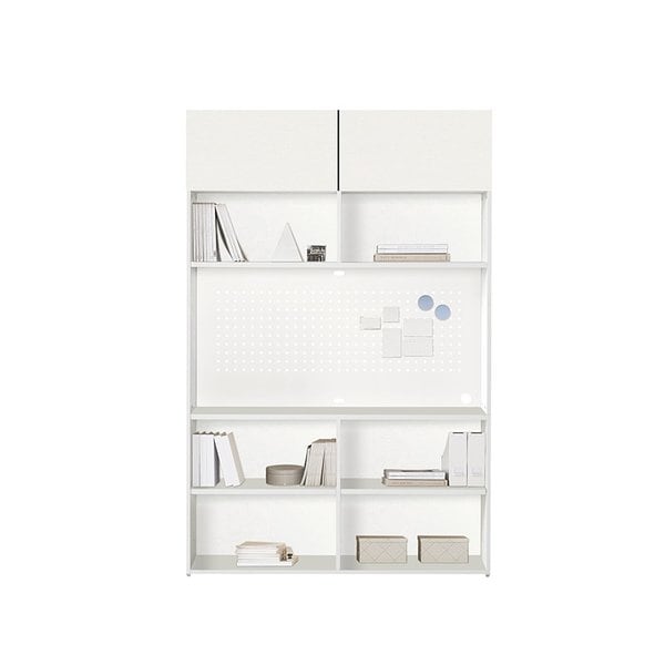 뉴아빌 6단책장 도어형 140cm (컬러 택1)