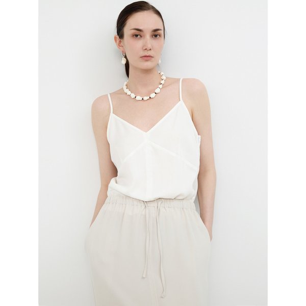 TENCEL MONO SLIP TOP - WHITE
