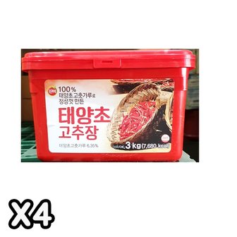 제이큐 FK 찰맛 진미 고추장태양초 3k X4