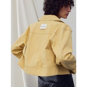 STITCH DETAILED BOMBER JACKET MUSTARD