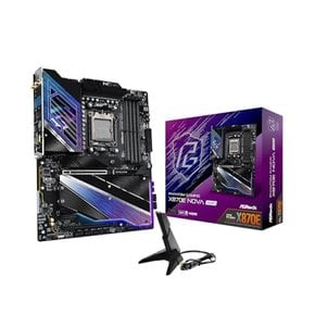 ASRock X870E Nova WiFi AMD Ryzen 9000 CPU (Soket AM5) X870E ATX 마더보드 시리즈 대응 칩셋