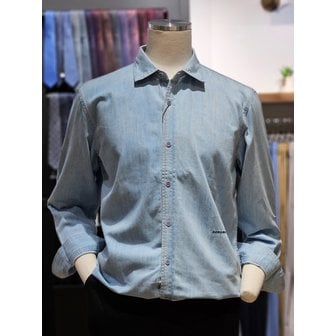 레노마 [시흥점] S/S renoma 레터링 청 셔츠 (RPAMBC07A)