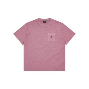 포켓 피그먼트 반팔 티셔츠 - INDI PINK / Z262UST070