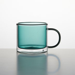 [여름세일30%] 글라스룸 이중 내열 컬러 유리머그250ml (teal)