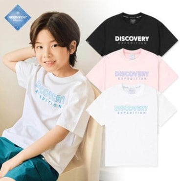 디스커버리키즈 DKRS71043 키즈 프레시벤트 에센셜 빅로고 냉감 반팔티셔츠