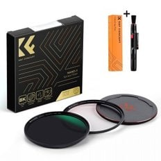 KnF Concept 72mm NANO-X 마그네틱 ND8 필터 (클리닝펜) 8K AGC Glass Magnetic ND8 (0.9) Filter + Pen